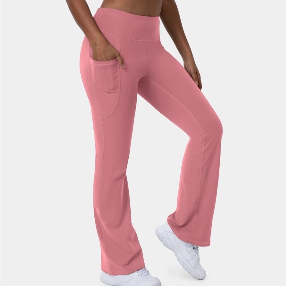 Halara high waisted side pocket slight flare leggings